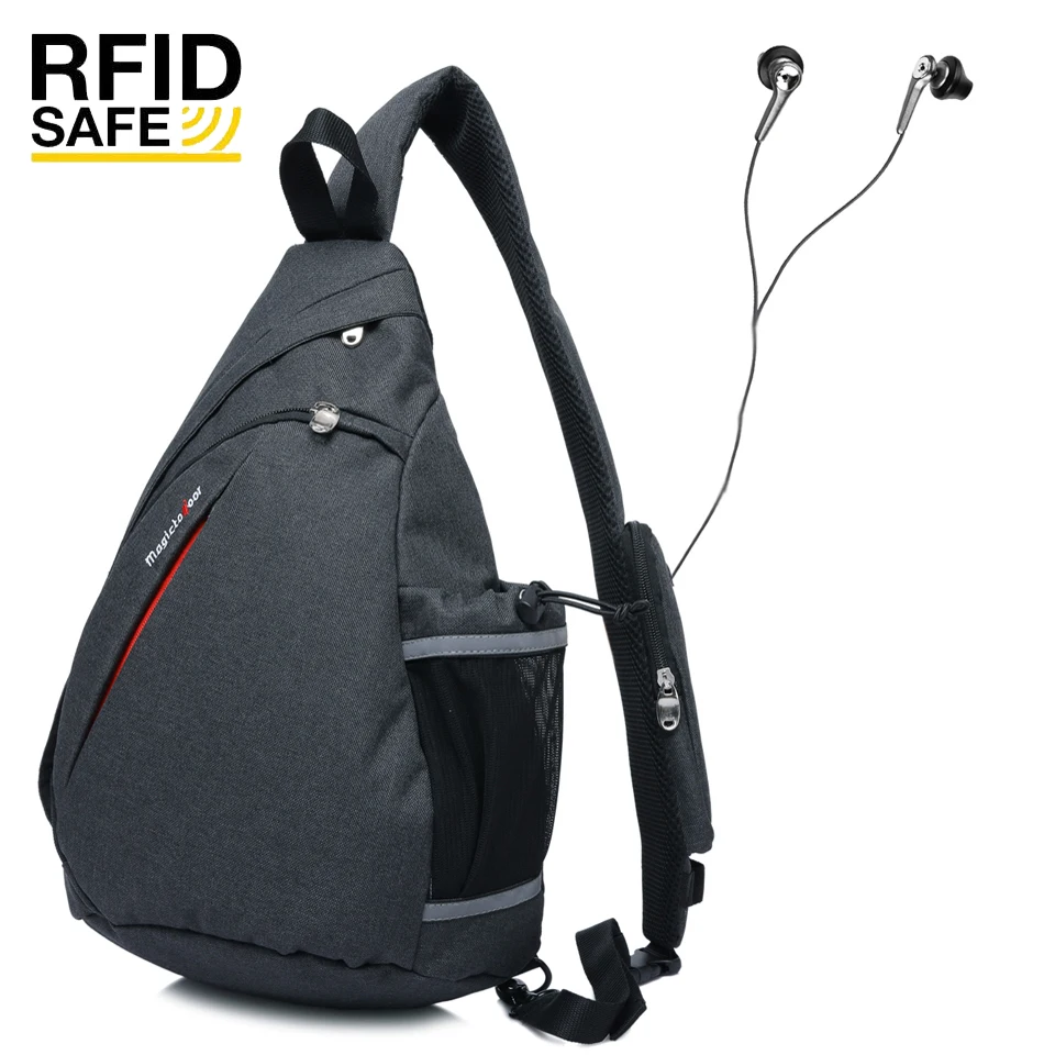 Magictodoor RFID Blocking Versatile Sling Bag Travel Backpack Waterproof Chest Bag for Men Women ...