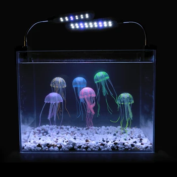 Artificiale Jellyfish Aquarium Fish Tank Accessori Simulato Fluorescente di Medusa Vivid Decorazione del Serbatoio