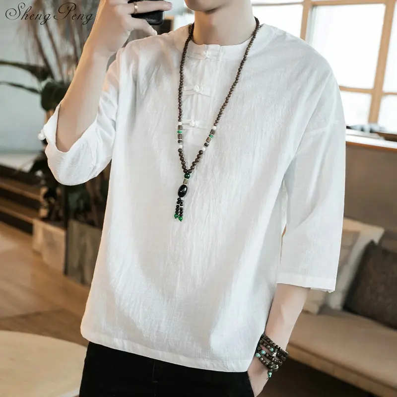 Traditional chinese clothing for men oriental mens clothing mens chinese kung fu shirt cheongsam top Q038