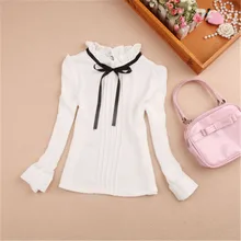 Школьные рубашки для девочек; коллекция года; Весенняя детская одежда; одежда для детей; шифоновые Детские рубашки для девочек; блузка для девочек; blusas От 2 до 16 лет