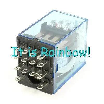 

Free Shipping HH54P AC 12V Coil 4PDT 4NO 4NC 14P General Purpose Power Relay