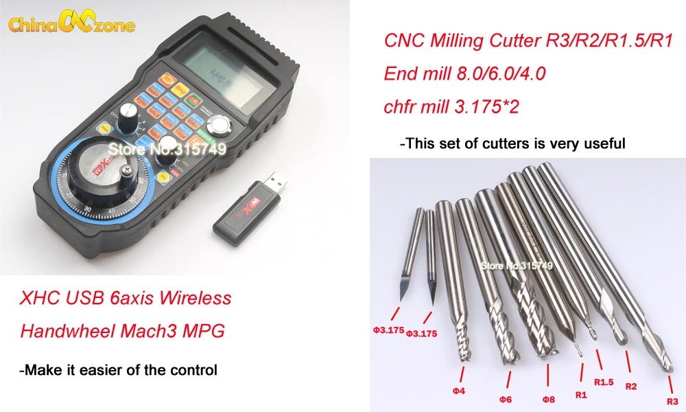 5 axis cnc router machine 6040 2.2KW water cooling system 2 CNC tools