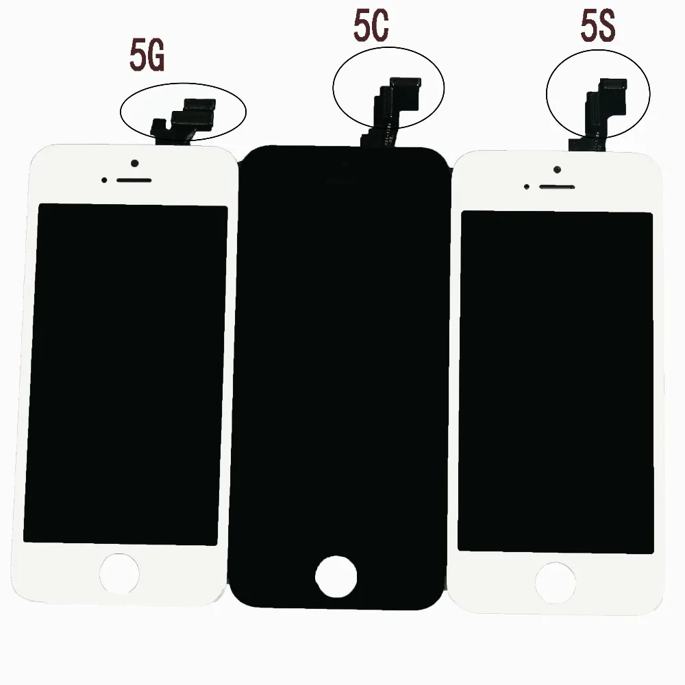 10 шт./компл. ЖК-дисплей для Iphone 5S ЖК-дисплей с сенсорным экраном дигитайзер сборка без битых пикселей AAA+ проверка качества
