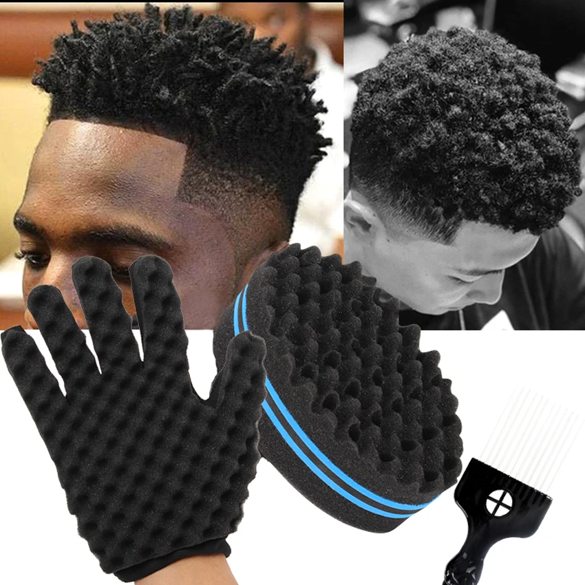 Oil Head Hair Styling Sponge Twist For African Barber Sponge Glove