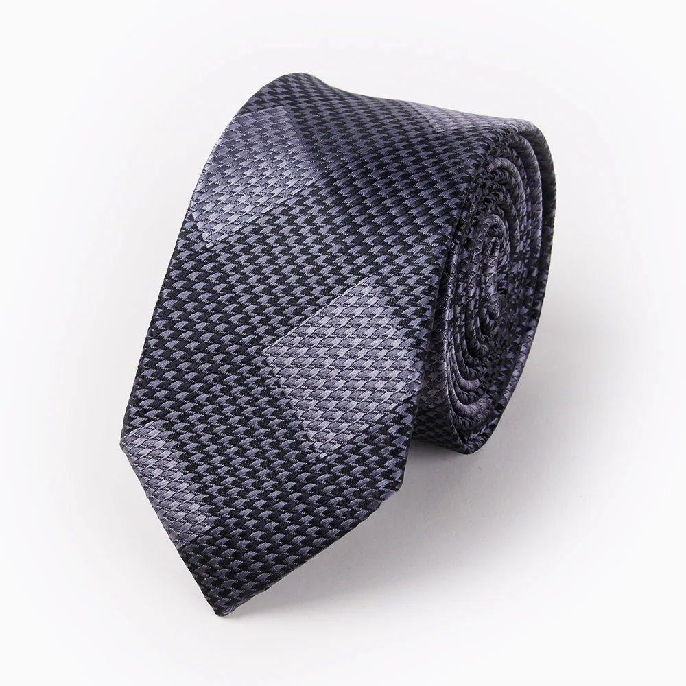 

Polyester Silk Ties for Men Fashion Plaid Tie Blue Necktie for Wedding Party Jacquard Tie Slim Gravatas Ties