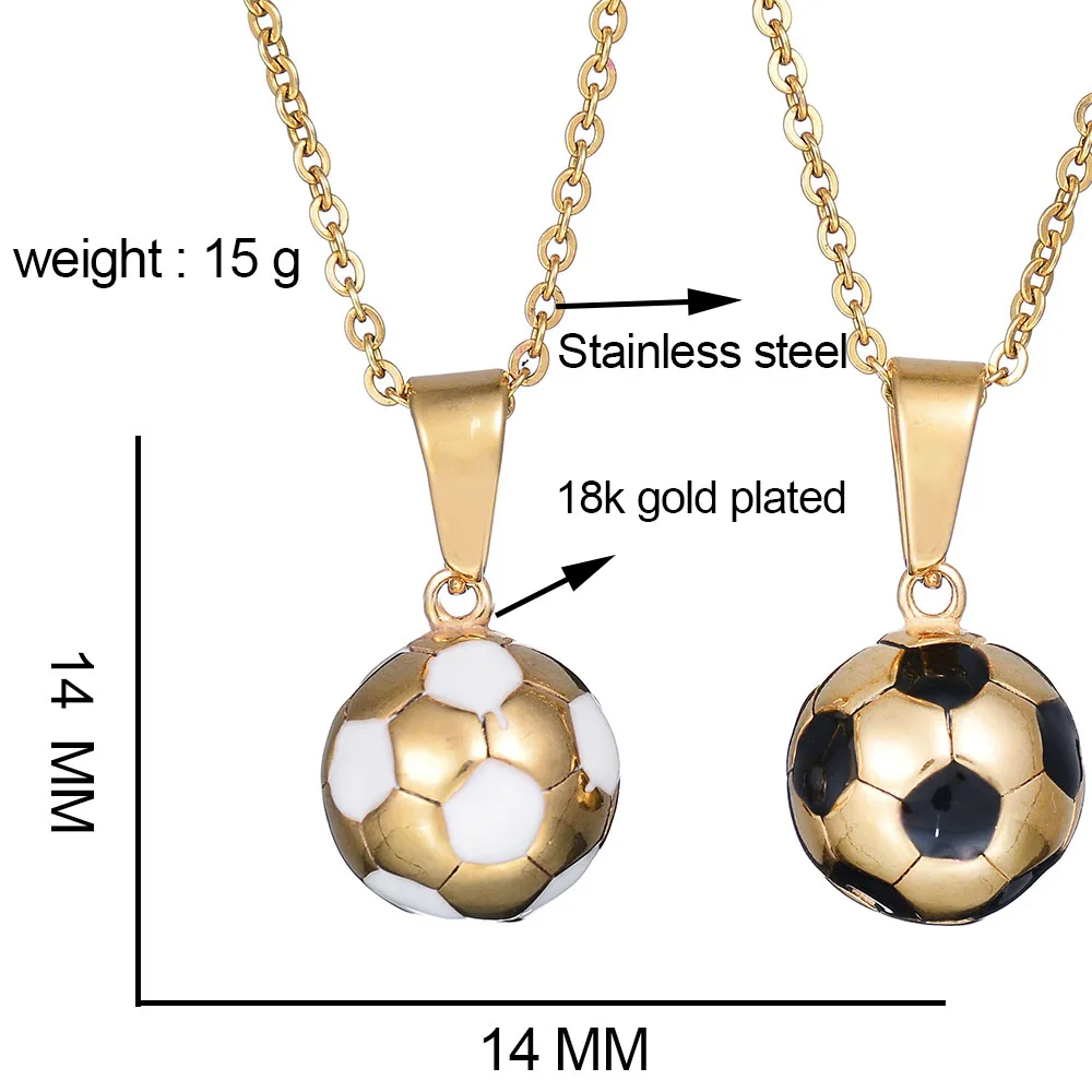 Прямая с фабрики, футбольное ожерелье из нержавеющей стали, 3 вида стилей ожерелье с подвеской в виде футбольного мяча, спортивные украшения из натурального камня, подарки