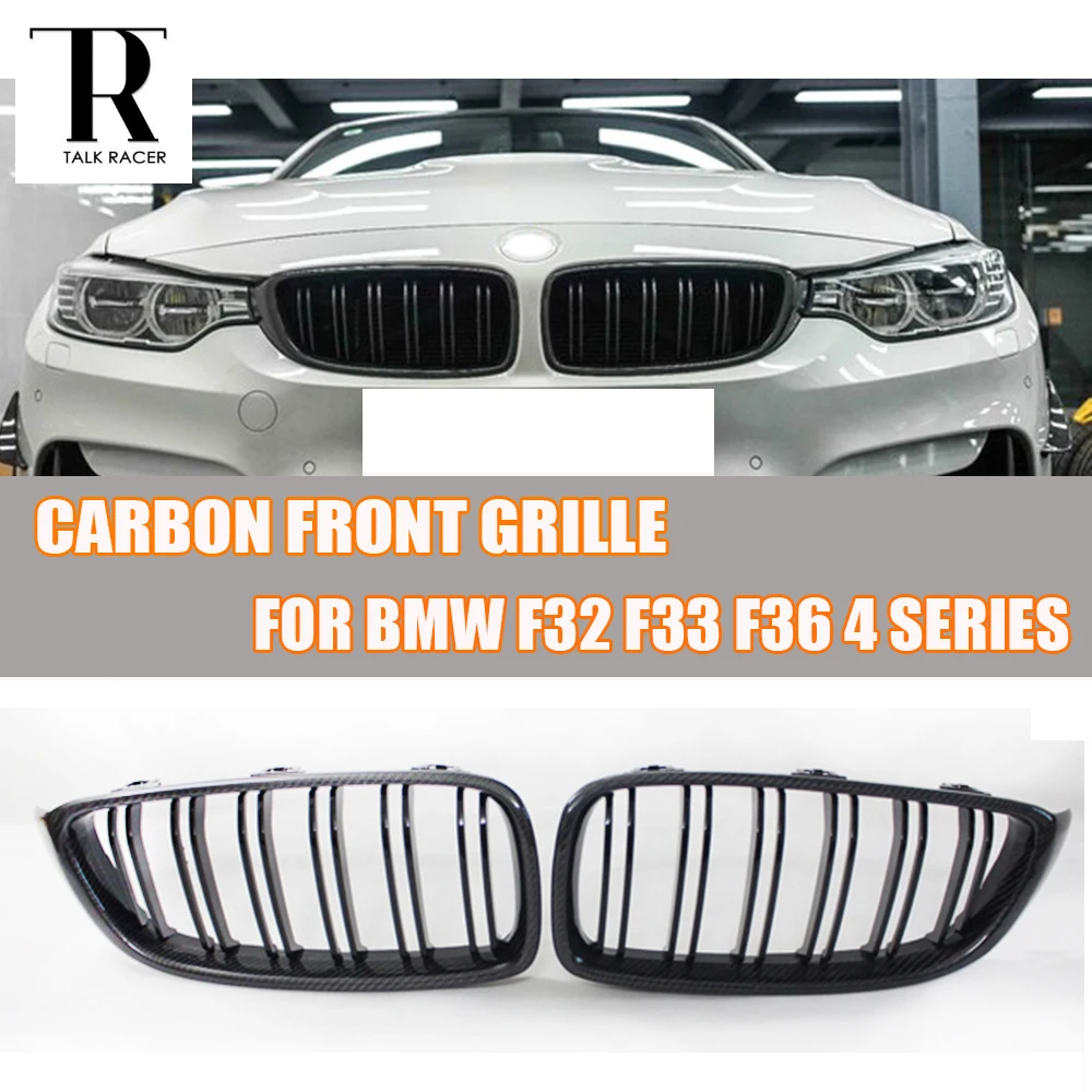 F32 F33 F36 Carbon Fiber + ABS Front Bumper Grill Grille for BMW 420i 428i 435i 420d 425d 430d 435d 2014 2015 2016 | Автомобили и