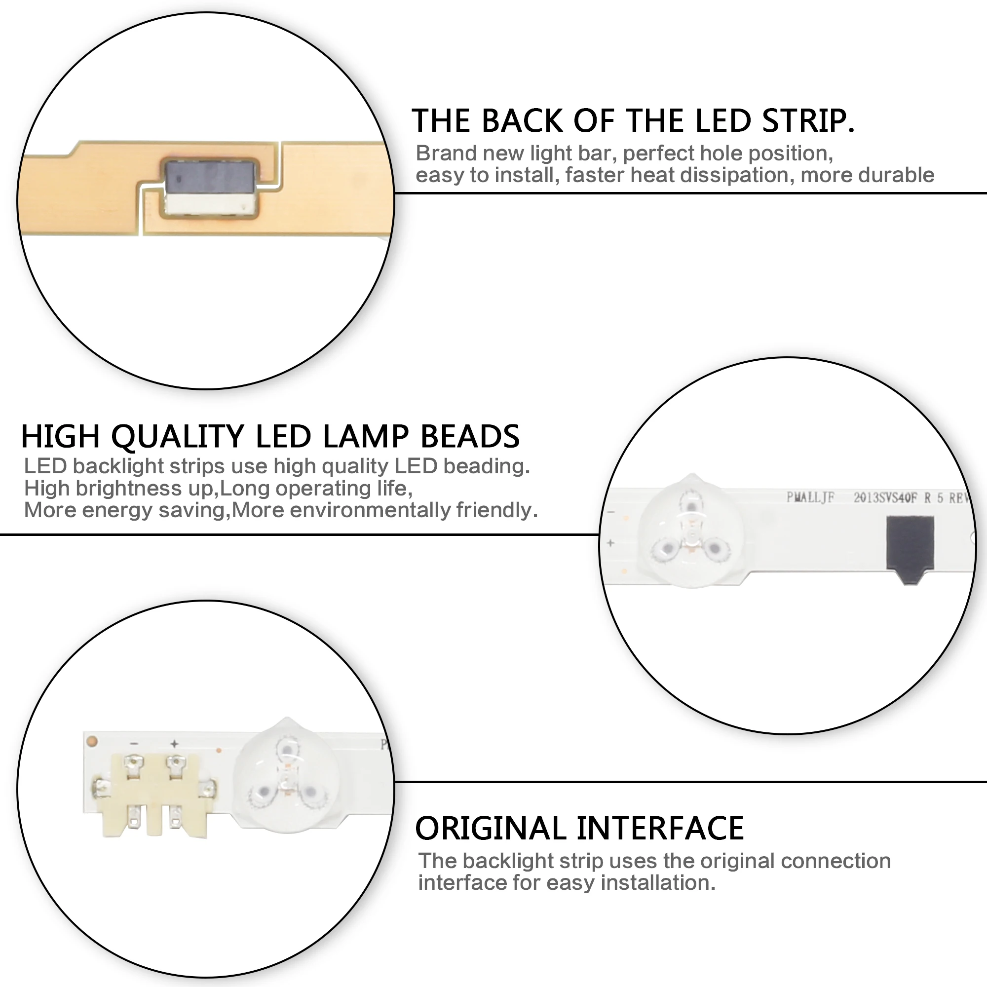 14 шт. светодиодный подсветка полосы Замена для 40-дюймовый светодиод ТВ samsung UA40F5000A D2GE-400SCA-R3 D2GE-400SCB-R3 2013SVS40F