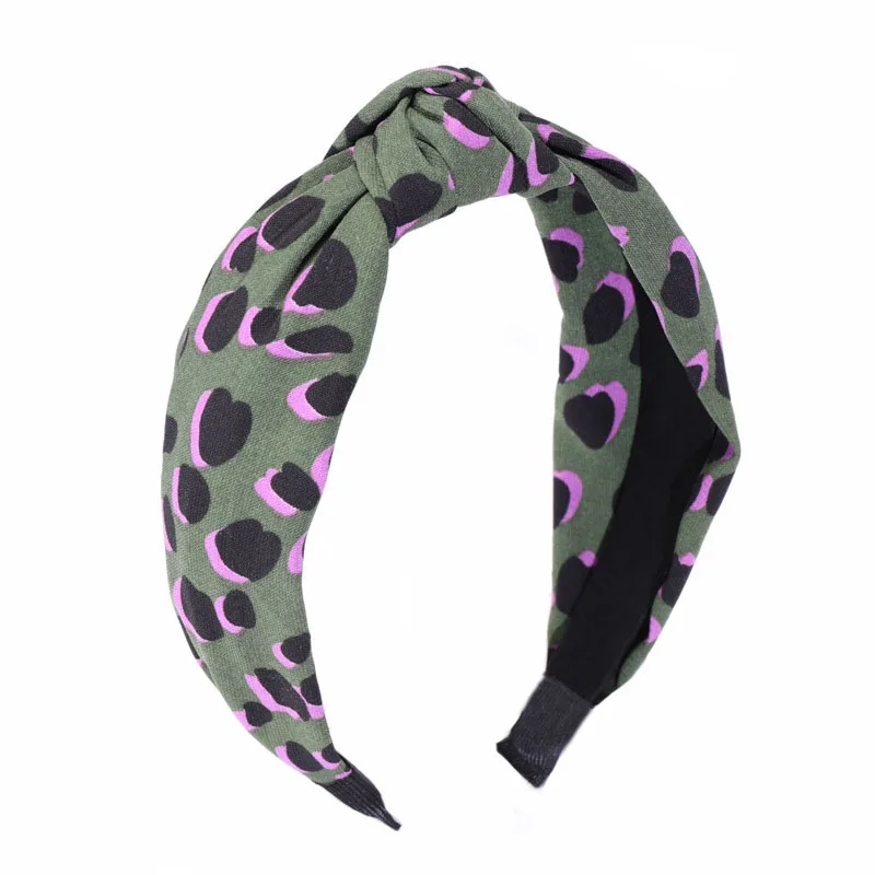 6 army green headband top knot