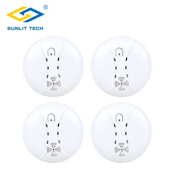 

4pcs Wireless Smoke Detector Alarm for 433MHz Burglar Intruder Fire Smoke Sensor Wifi Alarm Systems For Household Security