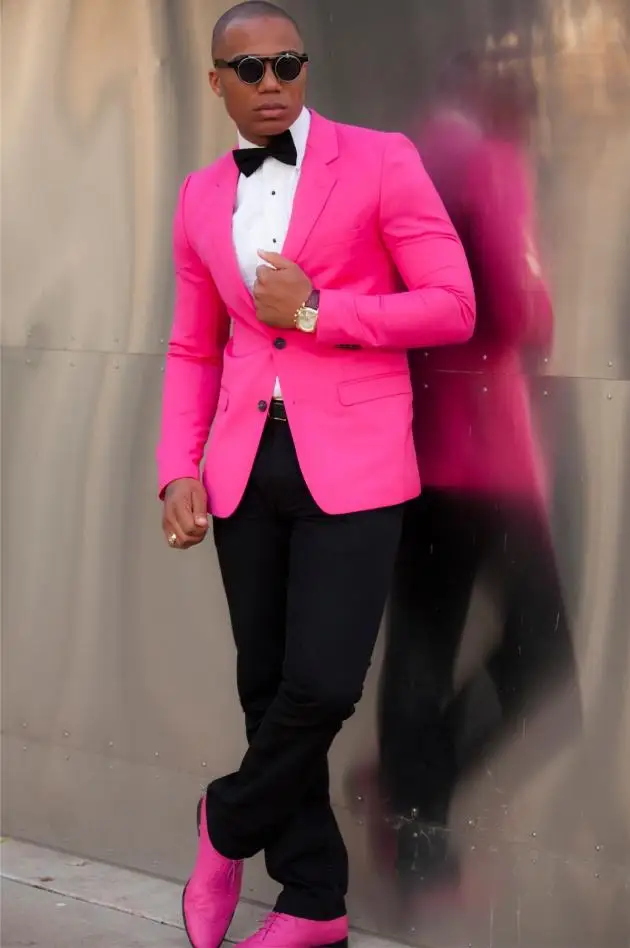 Dua Tombol Slim Fit Groom Tuxedo Hot 