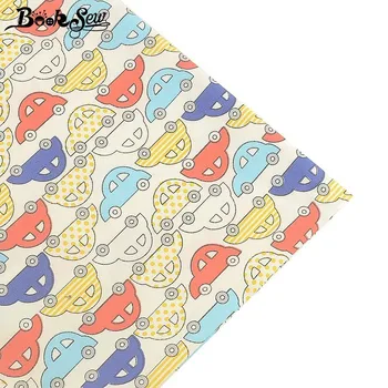 

Booksew 100% Cotton Fabric Car Pattern Fat Quarters DIY Quilting Bedsheet For Children Sewing Cloth Patchwork Tissu Home Textile