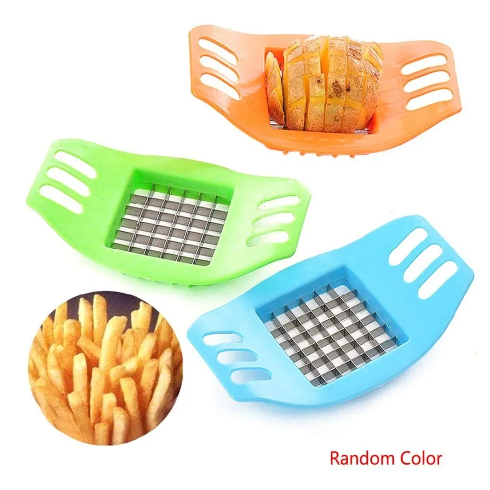 

1 pc Potato Slicer Cutter Stainless Steel French Fry Chopper Chips Making Tool Fries Cutter Potato Vegetable Slicer