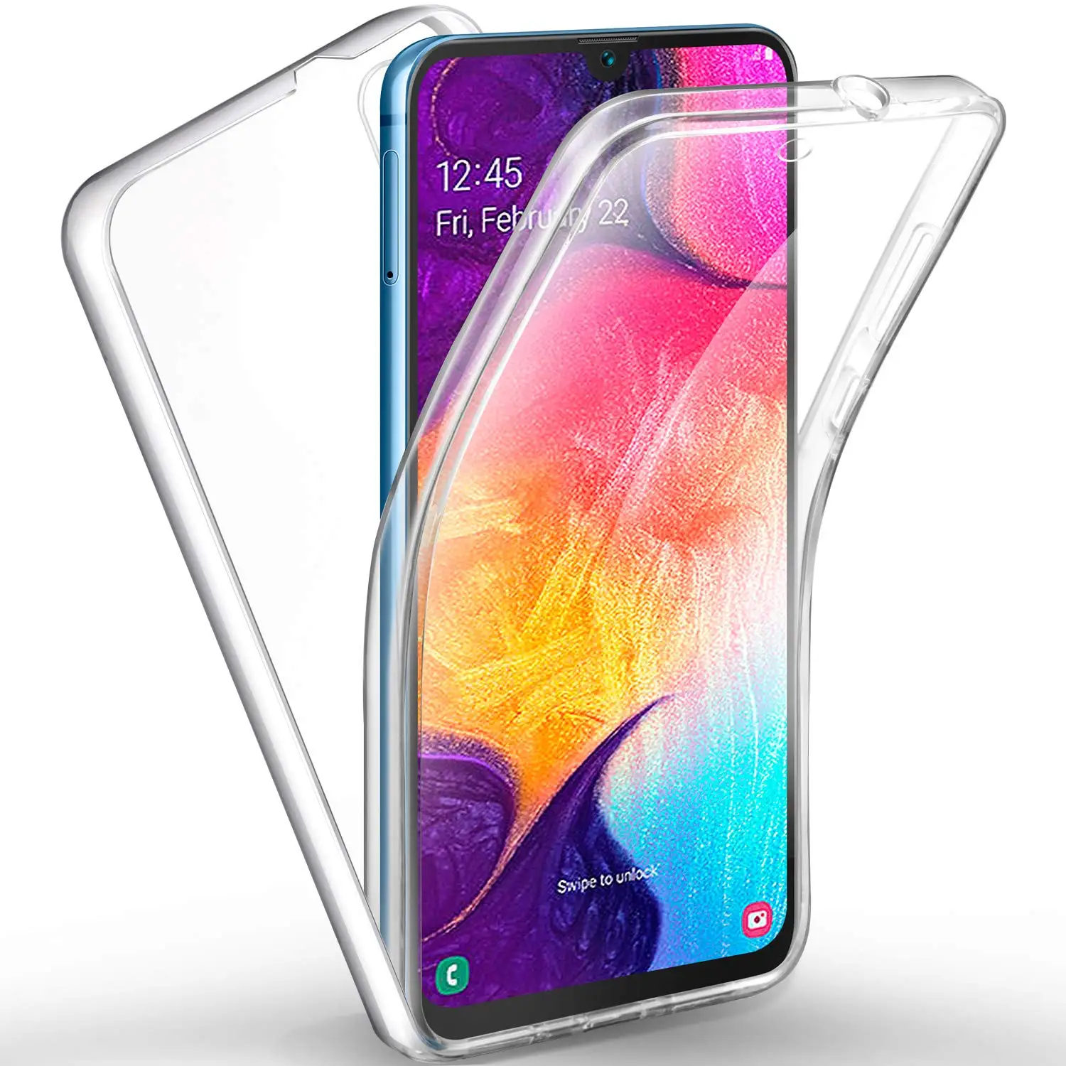 Чехол для Samsung Galaxy A50 A 50 Plus с защитой на 360 градусов силиконовый прозрачный чехол