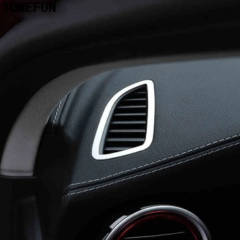 

2pcs For Benz GLC 2016 2017 X205 Stainless Steel Console Front Upper Air Conditioning Outlet Air Vent Sticker Trim