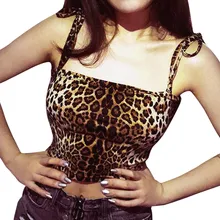 Новое поступление, сексуальные женские летние пляжные топы с леопардовым принтом, жилет с бретелькой, блузка в полоску, кроп топы, майки для женщин