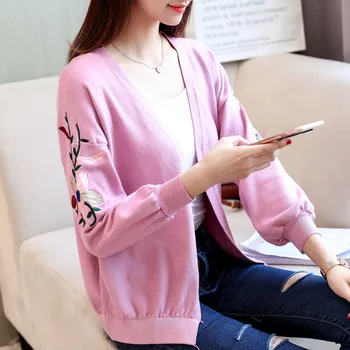 

6197 - the new V embroidered collar short cardigan 41