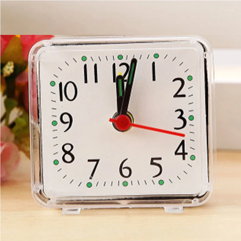 

Creative Alarm Clock Cute Mini Metal Small Alarm Clock Bed Compact Travel Quartz Beep Alarm Clock