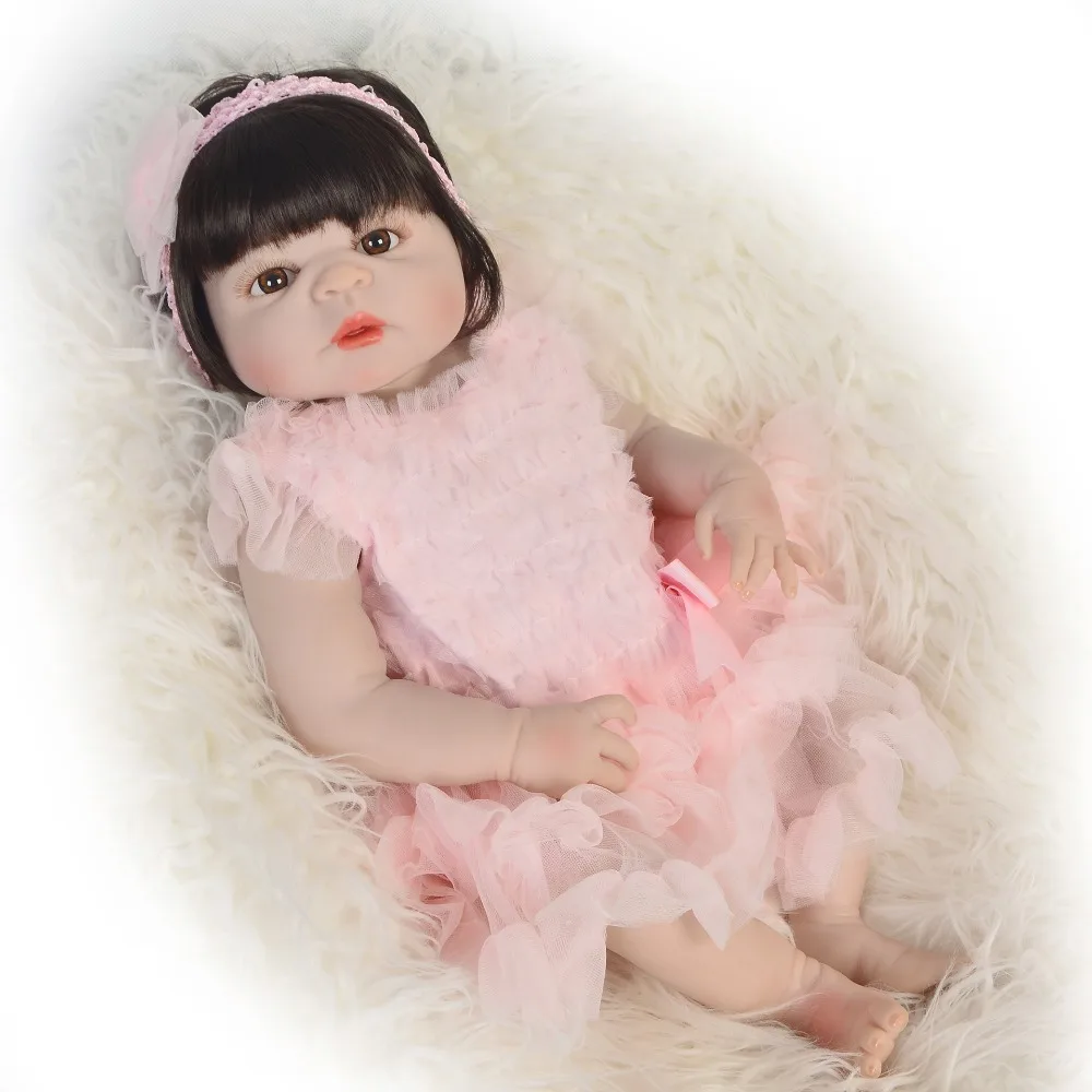 Boneca reborn silicone completa menina 55 см новорожденная девочка принцесса Младенцы живые куклы