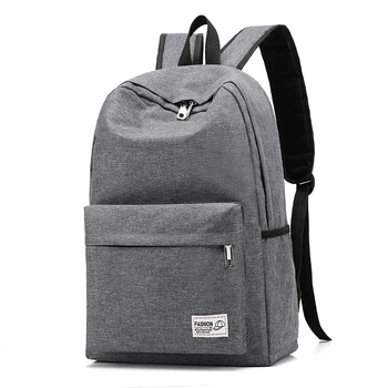 

Canvas Simple Backpacks Gray Large School Bags for Girls Boys Teenagers Laptop Bags Male Travel Rucksack Mochila Gray Women Men