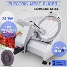 10" Blade Commercial Meat Slicer Stainless Meat Cutter Cheese Food Slicer