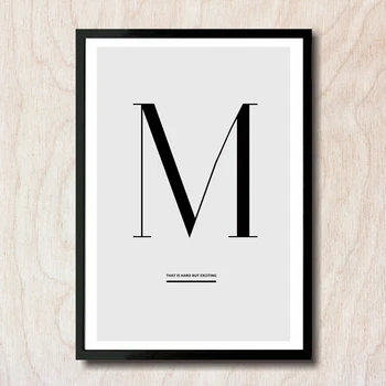 

Abstract Letter "M" Means Motive Canvas Print Painting Nordic Style Poster Wall Art Picture For Home Decoration Unframed LZ822
