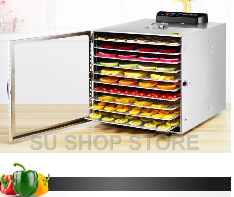 Stainless Steel Fruit Dryer Food Household Small Food Fruit and Vegetable Pet Air Dryer Fruit and Vegetable Commercial 10 layers