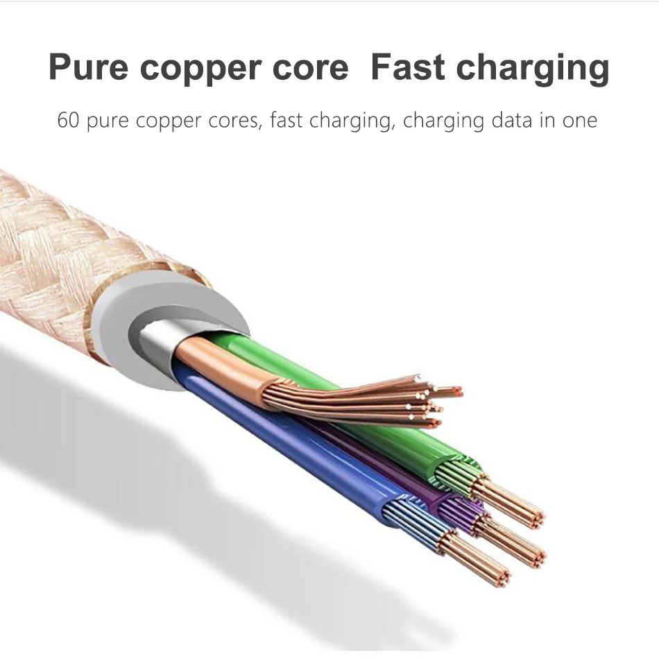 NOHON Nylon Micro USB Fast Charge Data Cable Android Phone For Samsung Galaxy S7 S6 Edge Huawei Xiaomi Oppo Charger Sync Cables (2)