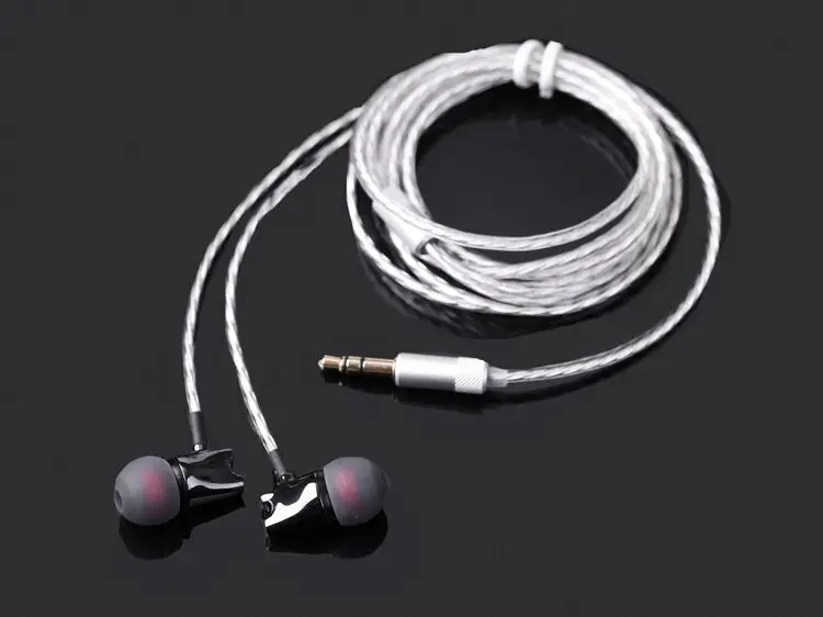 DIY Высокое качество в ухо IE800 HIFI керамический стерео аурикулярный лучший звук наушники с коробкой для MP3 мобильного телефона - Цвет: Серебристый
