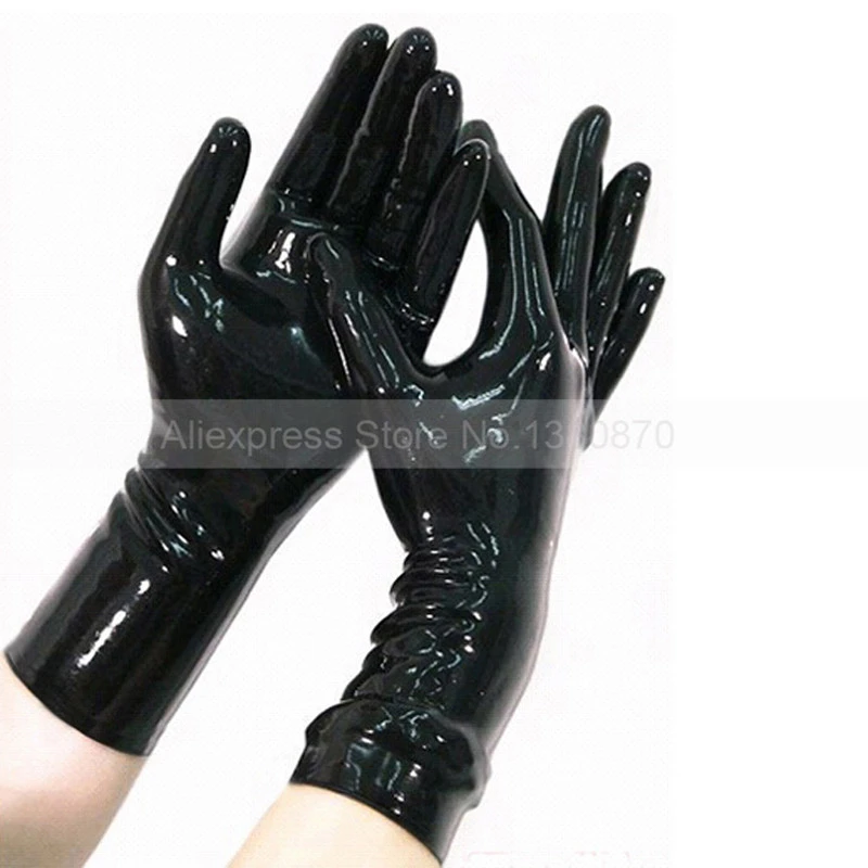 Hot Sale! Sexy Latex Short Gloves S-LA033 mens winter mittens