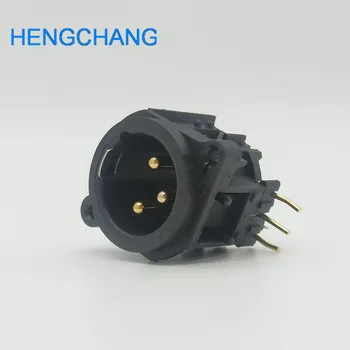 

10pcs/lot Right angle XLR PCB Socket 3Pin XLR Male Socket Panel Mount Chassis 3 Pole XLR Connector Adapter