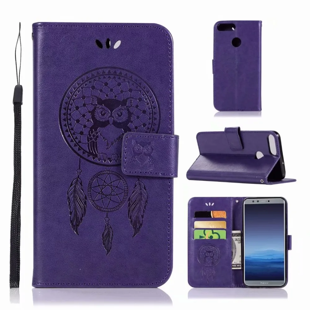 Flip PU Leather Phone Case For Huawei Nova 3i P Smart Honor 9 Lite Y9 2018 View 10 With Stand Funda | Мобильные телефоны и