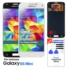 Супер AMOLED ЖК-дисплей для Samsung Galaxy S5 Mini G800 G800F G800H ЖК-дисплей с сенсорным дигитайзером в сборе