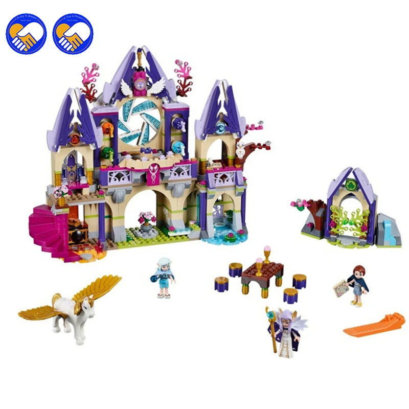 

A toy A dream 809pcs BELA 10415 Compatible Legoingly Elves series Skyra's Mysterious Sky Castle Building Kit blocks brick 41078