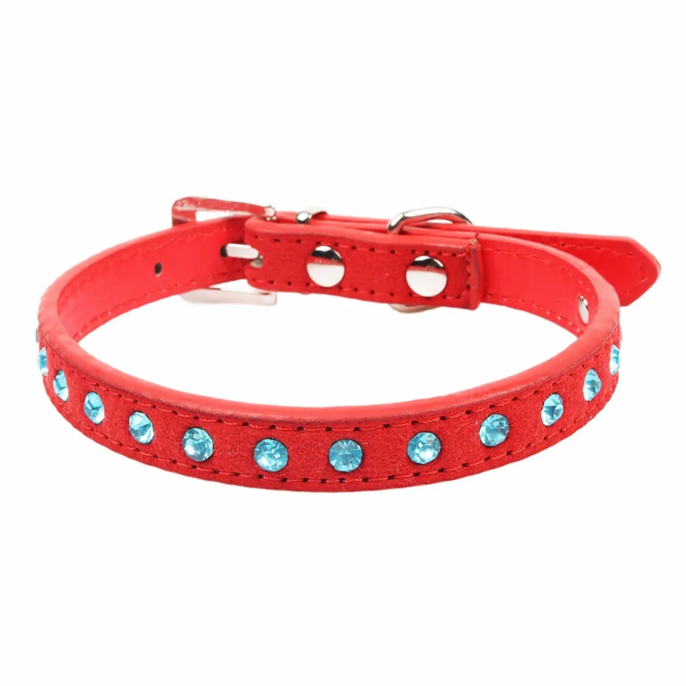 Traumdeutung Cat Collars Blue Rhinestone Sueded Leather Collar For Pets Cats Puppy Mascotas Collier coleira gato Traumdeutung Cat Collars Blue Rhinestone Sueded Leather Collar For Pets Cats Puppy Mascotas Collier coleira gato