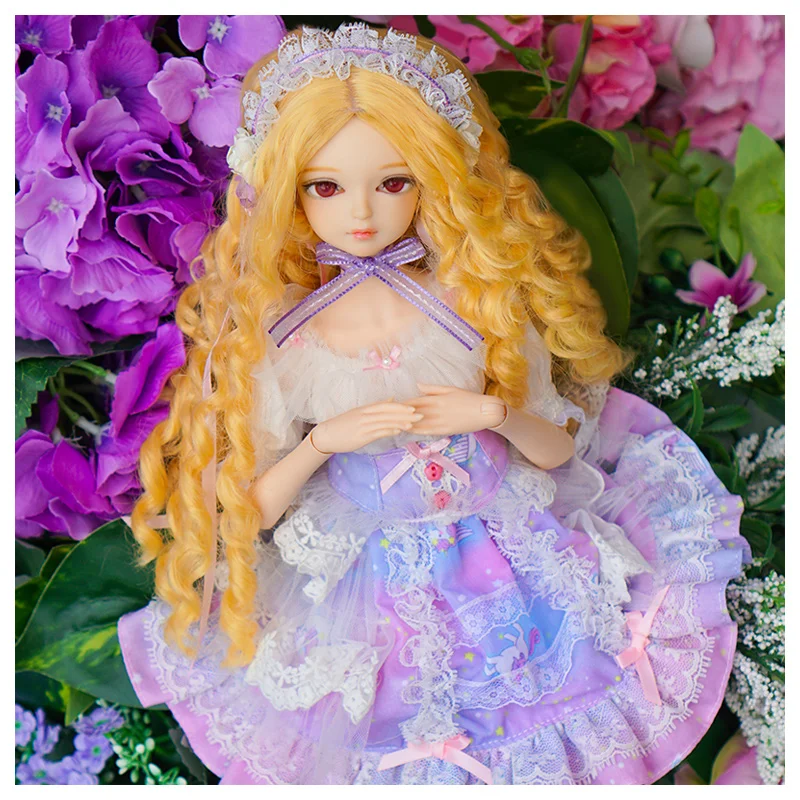 Кукла DBS 1/4 BJD No.13 с золотыми волосами механическими суставами тела макияжем