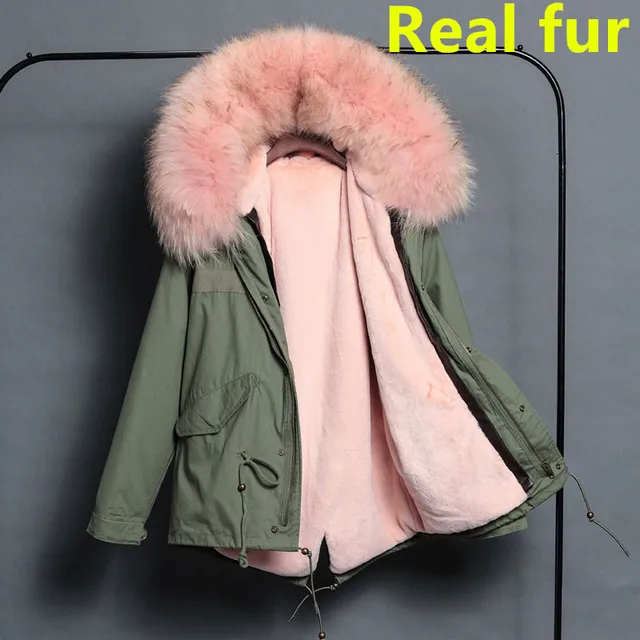 Best price at $142 Cheap New Women's Winter Cotton fur Coat 2016 Parkas Fashion Female Down Jacket Overcoat hood Long Design Raccon fox fur