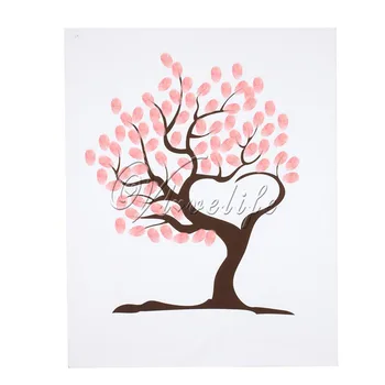 

60cm*75cm Wedding Party Fingerprint Thumbprint Tree Signing-Alternative Signature Guest Book Graduation Painting Personalised