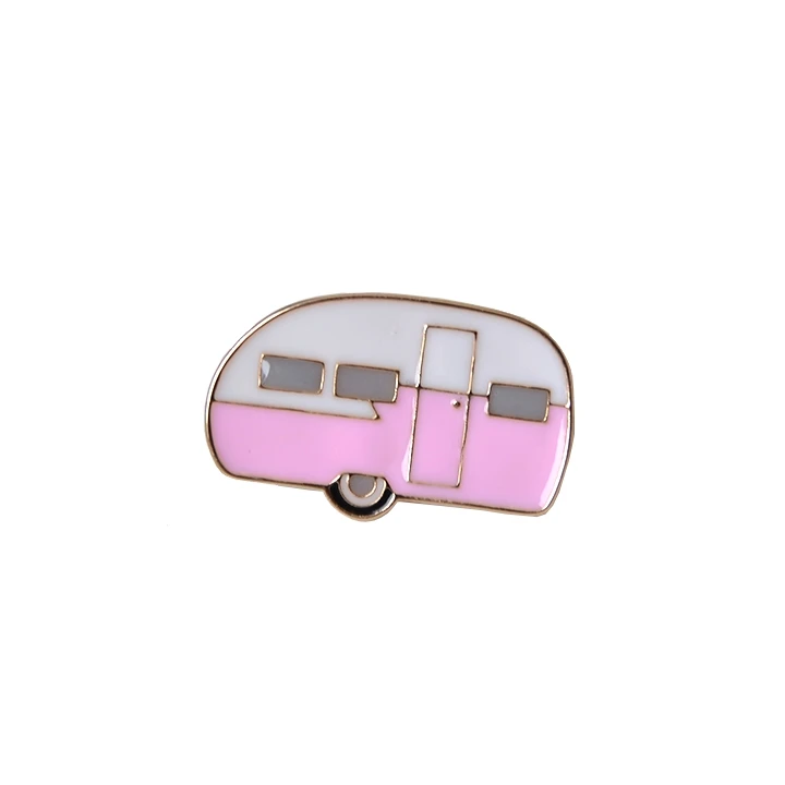

free shipping 10pcs/ lot costume jewellery bag jean hat accessories metal enamel caravan RV car pin brooch button badge