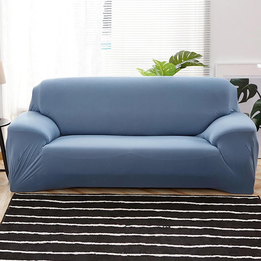 Чехлы для диванов, чехлов для диванов, недорогие хлопковые Чехлы для гостиной, чехлы для диванов, эластичные чехлы для диванов, чехлы для сидений, Sofa48 - Цвет: Grey Blue
