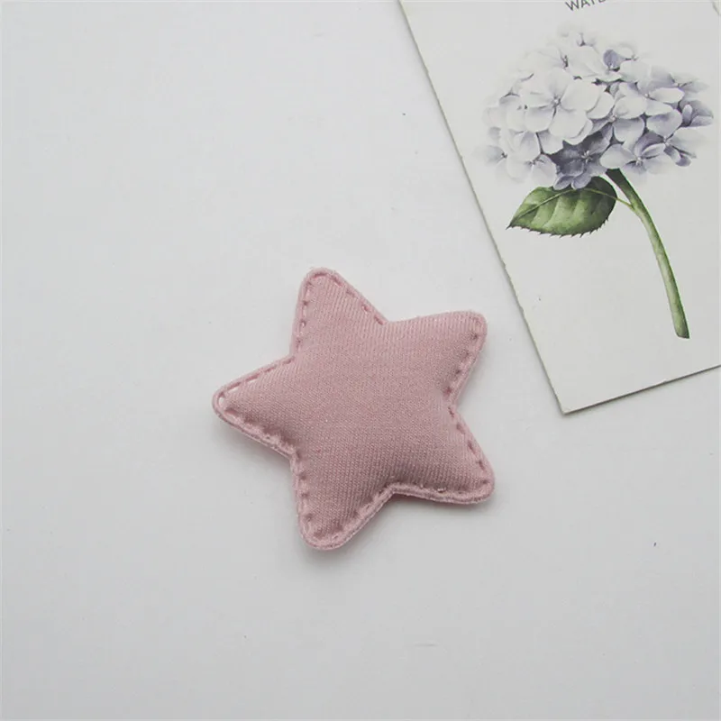 30pcs/lot 4.8cm Star Padded Appliques for Children Headwear Hair clip Accessories and Garment Accessories