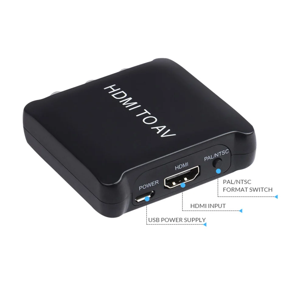 Unnlink HDMI К конвертер RCA FHD 1080 P AV 3RCA CVBS композитный аудио видео адаптер PAL/NTSC Для умные