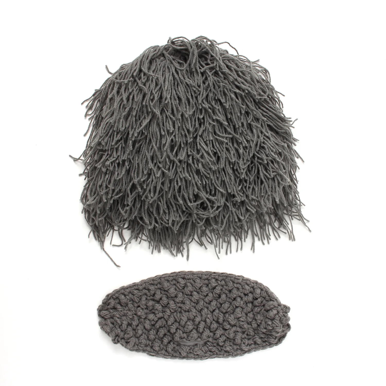 

Baby Fake Hair Hat Cosplay Wig Hat Fake Beard Maks Set Winter Soft Knitted Wool Cap Halloween Decorated Old Man Cos Accessory