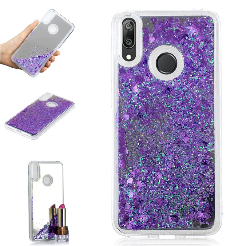 Чехол для телефона Dynamic Liquid Quicksand с блестками Huawei Y9 2019 Y7 зеркальный чехол задняя