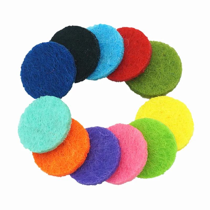 30pcs/lot 15mm Felt Pads Colorful Oil Pad for 22mm Aromatherapy snap