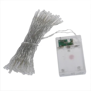 

40-LEDs 13 Feet Battery Operated Christmas Wedding Fairy String Lights - Red