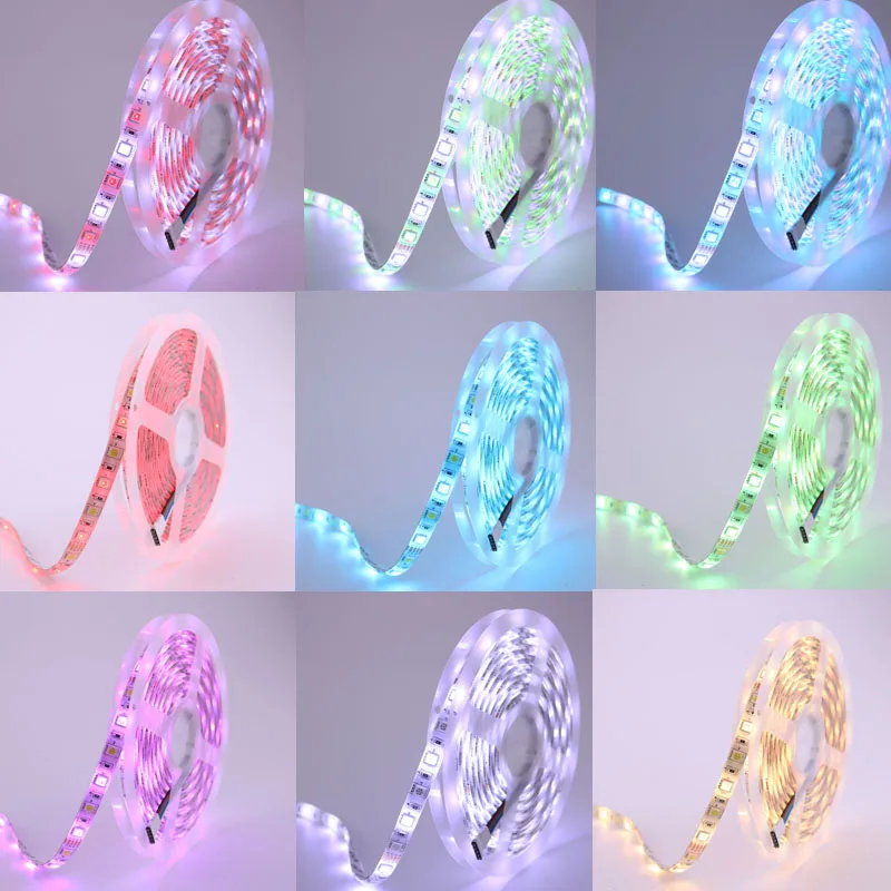 Светодиодная ленсветильник RGB белая теплый белый свет 5050 60 л/м гибкая лента