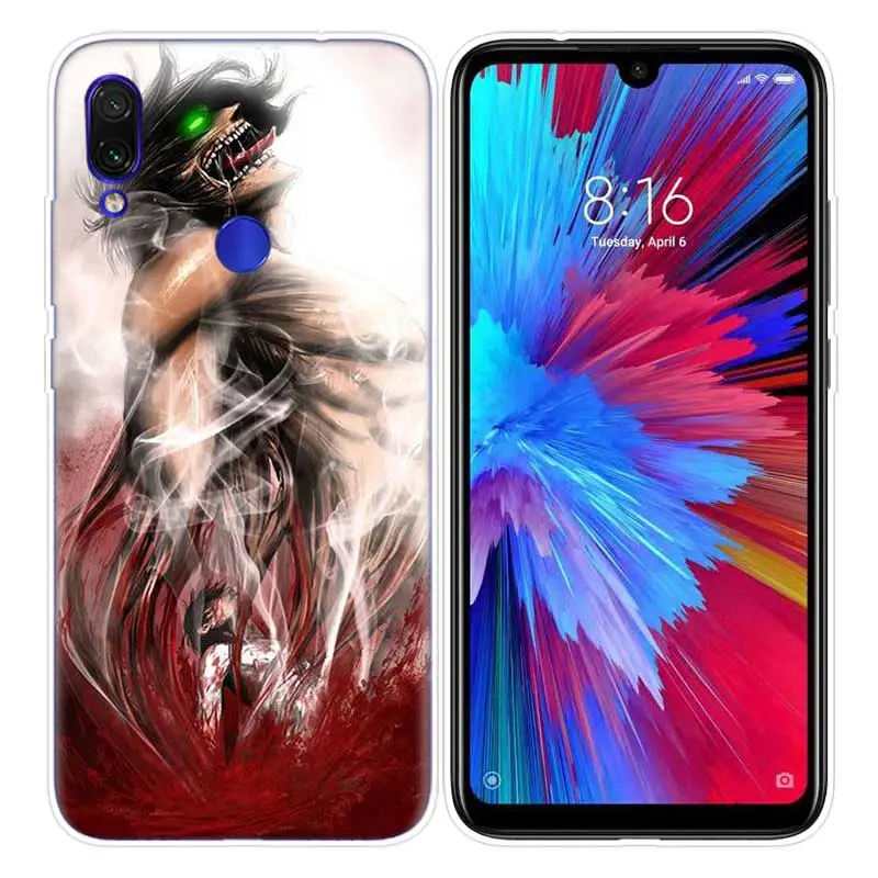 Чехол с аниме атака на титанов для Xiao mi Red mi Note 7 7S K20 Y3 GO S2 6 6A 7A 5 Pro mi Play 9T A1 A2 8 Lite Poco F1 чехол для телефона