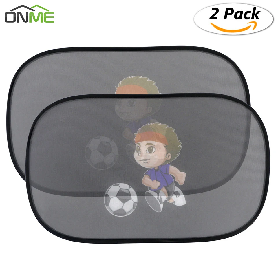 

Onme Car Sunshade 2PCS Chic Mesh Car Side Window Shade Cling Sunshades Sun Shade Cover Visor 50x30cm