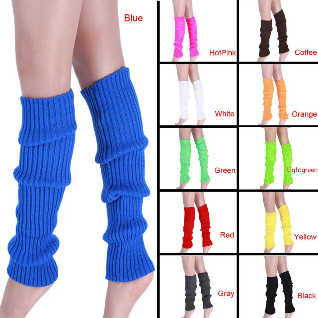 Winter Keep Warm Girls Ladies Women Thigh High Knee High Socks Long Cotton Sexy Boot Cuffs Warmer Knit Leg Stockings